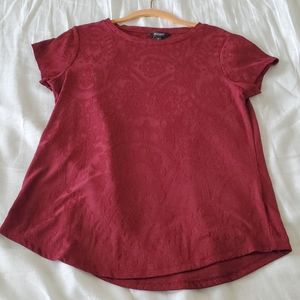 Simply Vera by Vera Wang jacquard berry/maroon tee